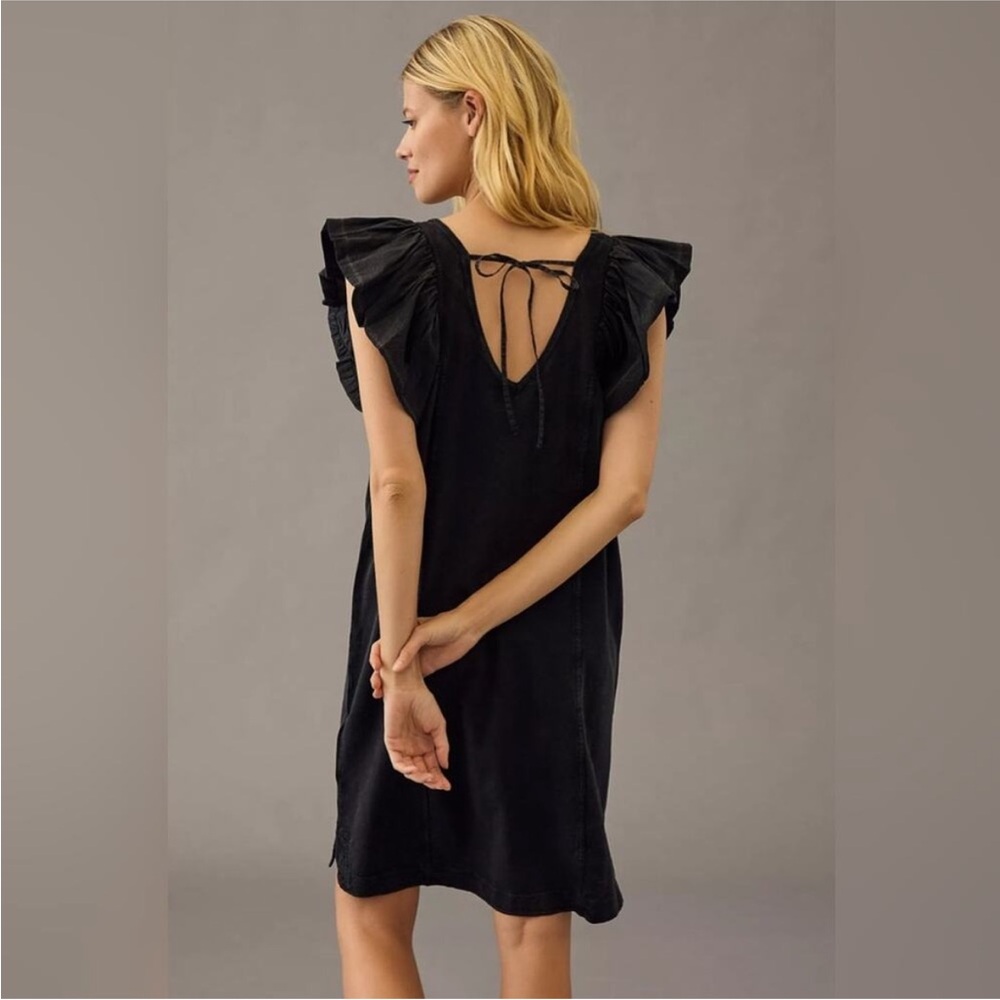 Daily Practice‎ by Anthropologie Malibu Creek Dress Black Size medium - Picture 3 of 6